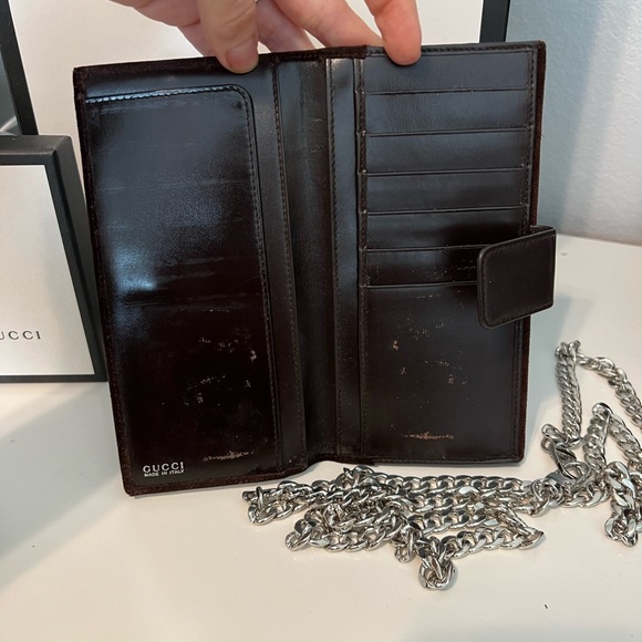 🐎 GUCCI HORSEBIT WALLET/CROSSBODY🐎 🤎BROWN SUEDE🤎 - Picture 3 of 5